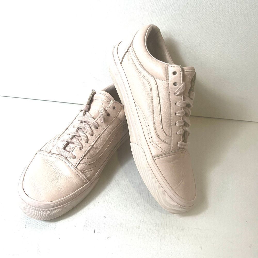 VANS Old Skool Pink Leather Skate Shoes Women's Size 8 Low Top Sneaker Men's 6.5 - Picture 4 of 11